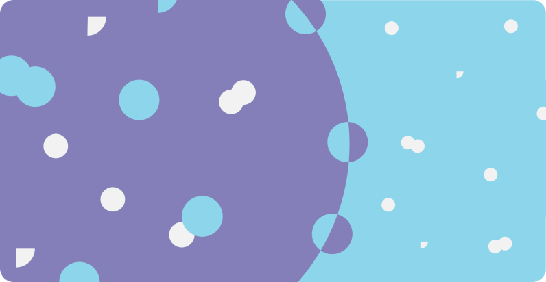 A colorful depiction of microscopic particles.